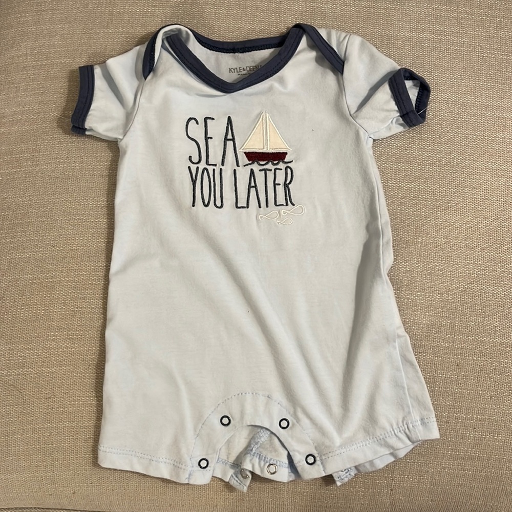 Kyle and deena romper 0-3 months